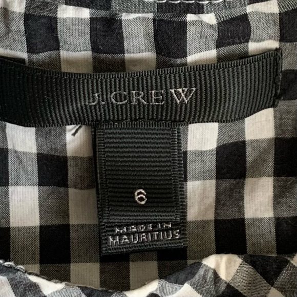 J.Crew Gingham Popover Top Size 6 - Picture 6 of 7